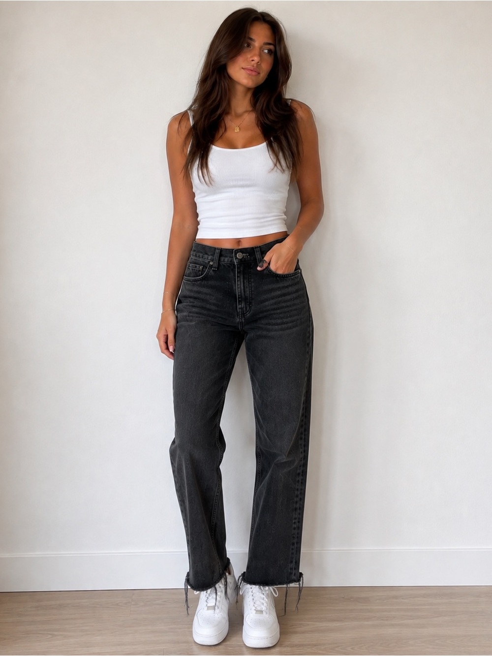 ASOS Black Straight Leg Jeans